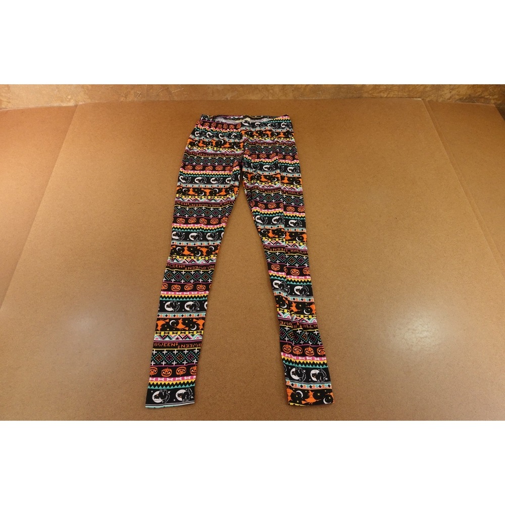 Bobbie Brooks Womens Size Small Black Halloween Print Jersey Leggings New